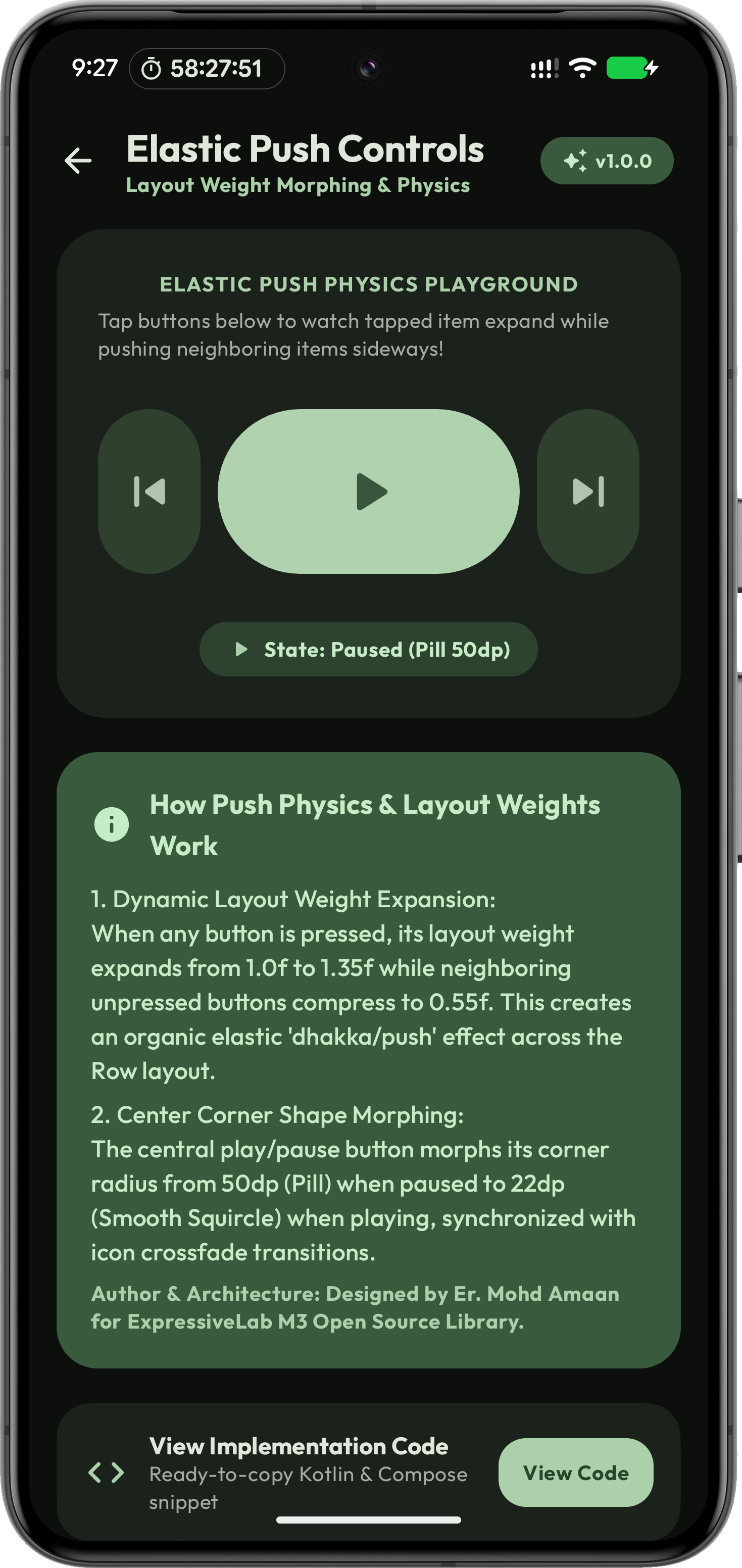Elastic Push Physics