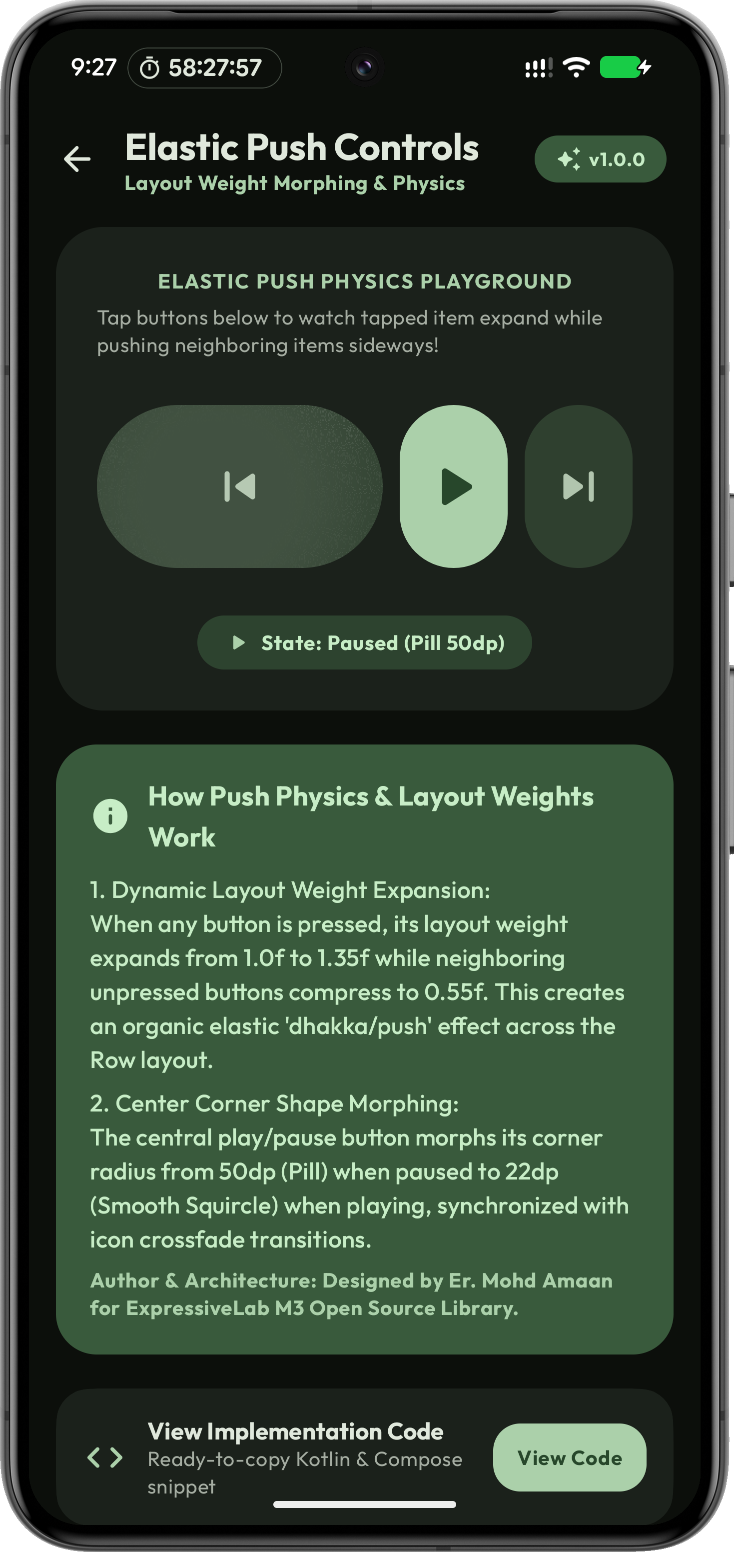 Elastic Push Button Row